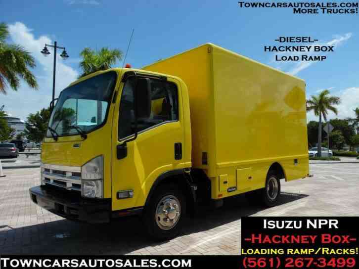 Isuzu NPR Hackney Box Truck Bins/Shelves/Ramp (2014)