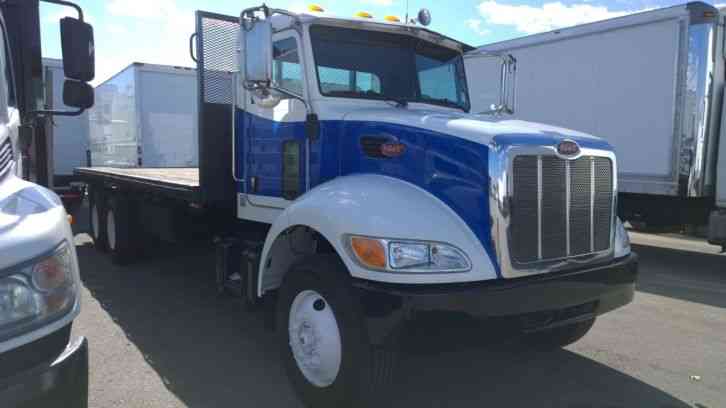 Peterbilt 340, 24ft flatbed truck, 3-axle 50, 000# GVWR PX8- Cummins 300hp 6sp (2009)